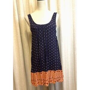 Roxy Dress Womens S Small Geometric Print Sundress Beach Cover Up Corset Sides